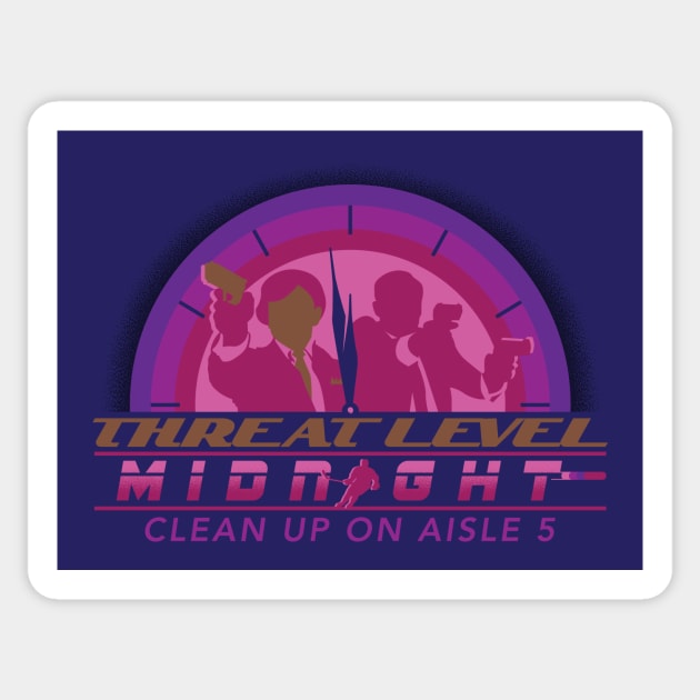 Threat Level Midnight Sticker by SteveOdesignz